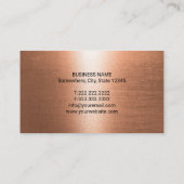 歯科医モダン3D歯ロゴ銅デンタルケア 名刺 (裏面)