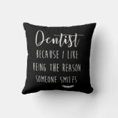 歯科医ユニーク医の贈り物をスマイルする理由 クッション (裏面)