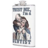 歯科医ユーモアカスタムモノグラムフラスコ フラスク (左)