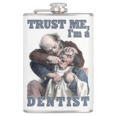 歯科医ユーモアカスタムモノグラムフラスコ フラスク (正面)