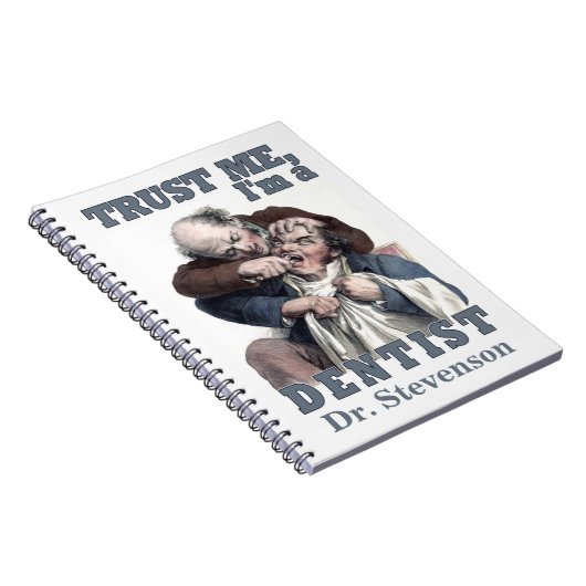 歯科医ユーモアカスタムモノグラム手帳 ノートブック (右側)