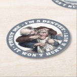 歯科医ユーモアコースター ラウンドペーパーコースター<br><div class="desc">このデザインの他のアイテムについては、ストアを参照。</div>