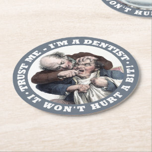 歯科医ユーモアコースター ラウンドペーパーコースター