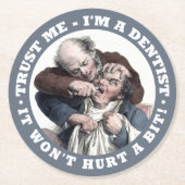 歯科医ユーモアコースター ラウンドペーパーコースター (正面)