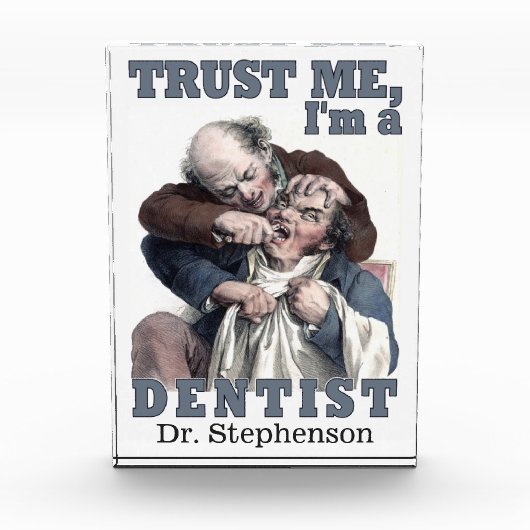 歯科医ユーモア名前をカスタムする写真ブロック フォトブロック (正面)