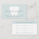 歯科医ライトブルーアポイントメントカード 名刺 (正面/裏面)