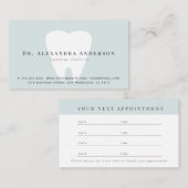 歯科医ライトブルーアポイントメントカード 名刺 (正面/裏面)