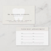 歯科医ライトベージュアポイントメントカード 名刺 (正面/裏面)