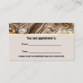 歯科医ラグジュアリー金ゴールドマーブルゲート歯科医院 予約カード (裏面)