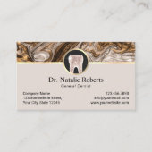 歯科医ラグジュアリー金ゴールドマーブルゲート歯科医院 予約カード (正面)