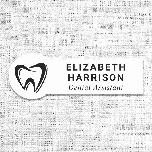 歯科医ロゴ歯科医院白 名札