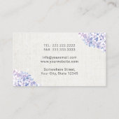 歯科医ヴィンテージフローラグリッター歯デンタルケア 名刺 (裏面)