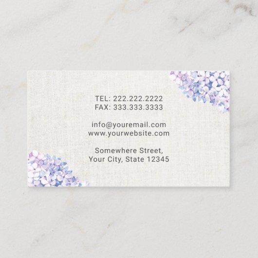 歯科医ヴィンテージフローラグリッター歯デンタルケア 名刺 (裏面)