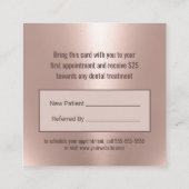 歯科医共有スマイルバラ金ゴールド歯科紹介 紹介カード (裏面)