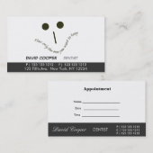 歯科医口頭医院のアポイントメントのFlossy顔 予約カード (正面/裏面)