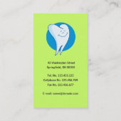 歯科医名刺テンプレート 名刺 (裏面)