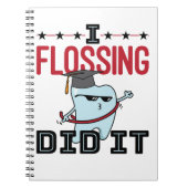 歯科医学校卒業フロスおもしろいシング ノートブック (正面)