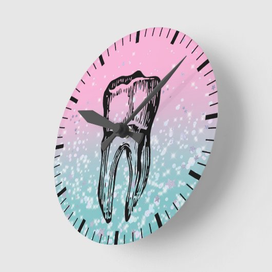 歯科医師およびクリニック用ウォールクロック ラウンド壁時計 (傾斜)