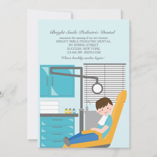 歯科医師の告知 招待状 (正面)
