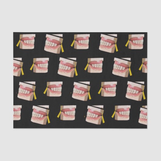 歯科医師卒業式パーティギフトティッシュペーパー 薄葉紙 (正面)