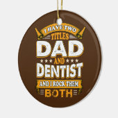 歯科医師口腔衛生歯科父の セラミックオーナメント (左)