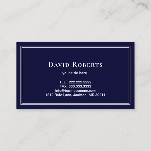 歯科医師普通海軍ブルーミニマリスト歯科医院 名刺 (裏面)