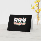 歯科医師歯科補助口腔衛生士の歯 カード (黄色い花)