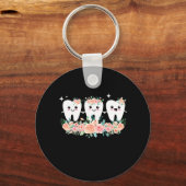 歯科医師歯科補助口腔衛生士の歯 キーホルダー (正面)