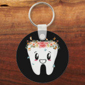 歯科医師歯科補助口腔衛生士の歯 キーホルダー (正面)