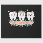 歯科医師歯科補助口腔衛生士の歯 ラッピングペーパー (フラット)