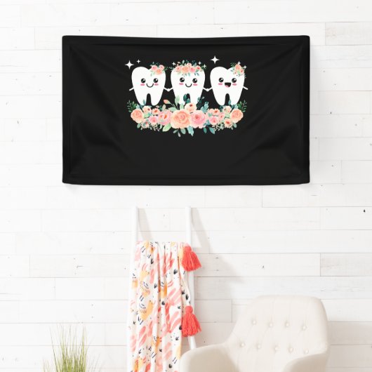 歯科医師歯科補助口腔衛生士の歯 横断幕 (インサイチュ)