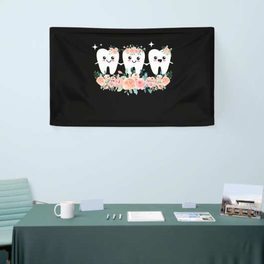 歯科医師歯科補助口腔衛生士の歯 横断幕 (トレードショー)