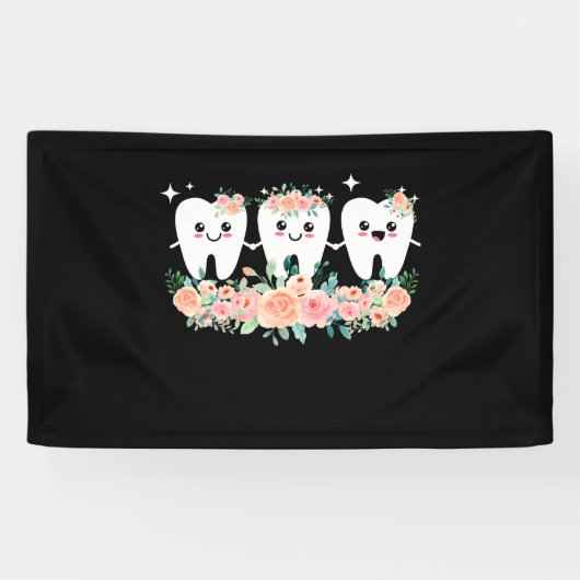 歯科医師歯科補助口腔衛生士の歯 横断幕 (横)