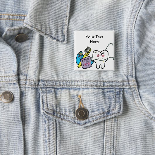 歯科医日3月6日の歯科物 缶バッジ (インサイチュ)