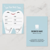 歯科医歯の赤ちゃんブルーデンタルケアアポイントメント 予約カード (正面/裏面)