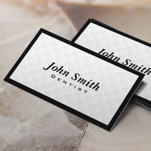 歯科医歯科医院エレガントブラック縁ど 名刺