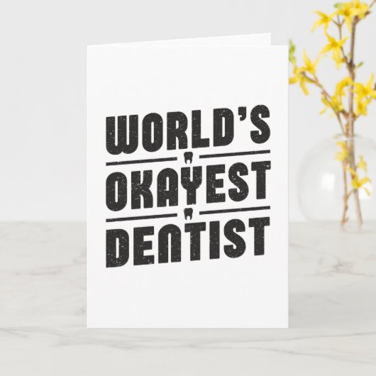 歯科医歯科歯おもしろいプレゼントアイディア カード (黄色い花)