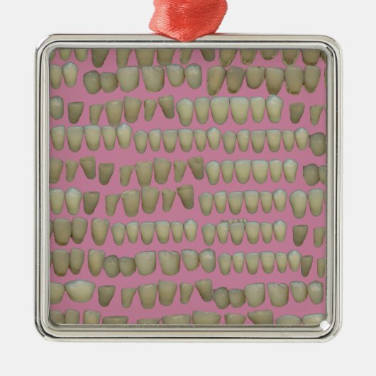 歯科医歯科歯列矯正腐敗歯口 メタルオーナメント (正面)