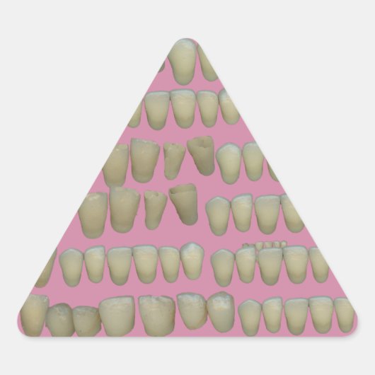 歯科医歯科歯列矯正腐敗歯口 三角形シール (正面)