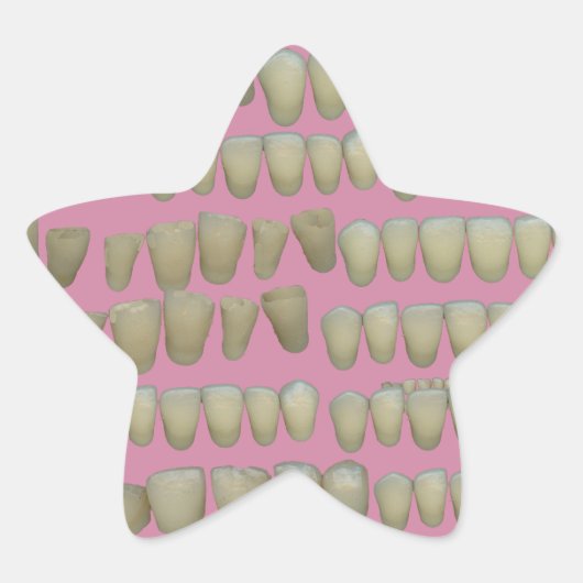 歯科医歯科歯列矯正腐敗歯口 星シール (正面)