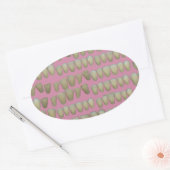 歯科医歯科歯列矯正腐敗歯口 楕円形シール (封筒)