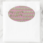 歯科医歯科歯列矯正腐敗歯口 楕円形シール (バッグ)