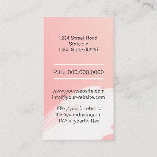 歯科医歯科歯科医師名刺 名刺 (裏面)