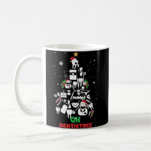 歯科医歯科用クリスマスツリー コーヒーマグカップ