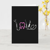 歯科医歯科用ラブトゥースギフトおもしろいアイディア カード (黄色い花)