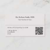 歯科医歯科矯正医ミニマルサンドアポイントメント 名刺 (裏面)