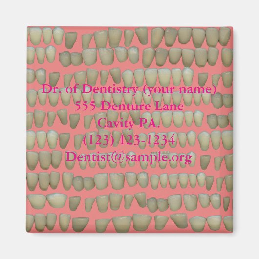 歯科医歯科腐った歯の救済歯科学 マグネット (正面)