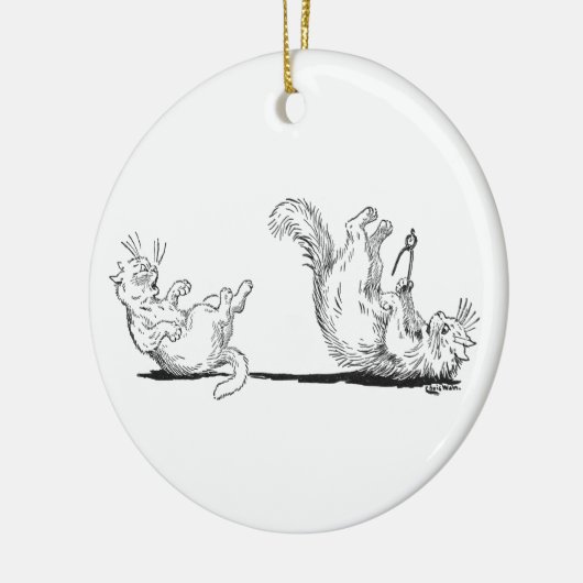 歯科医猫は間違った歯を得ます セラミックオーナメント (左)