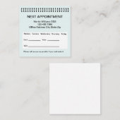 歯科医用アポイントメント名刺 予約カード (正面/裏面)