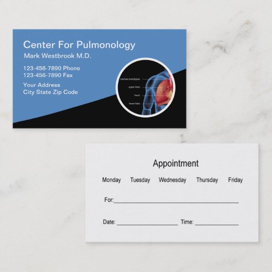 歯科医用アポイントメント名刺 名刺 (正面/裏面)